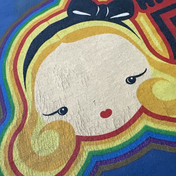 4T Gwen Stefani Harajuku Lovers Top No Doubt VTG Shirt Rainbow Blue Toddler Y2K - Picture 3 of 10